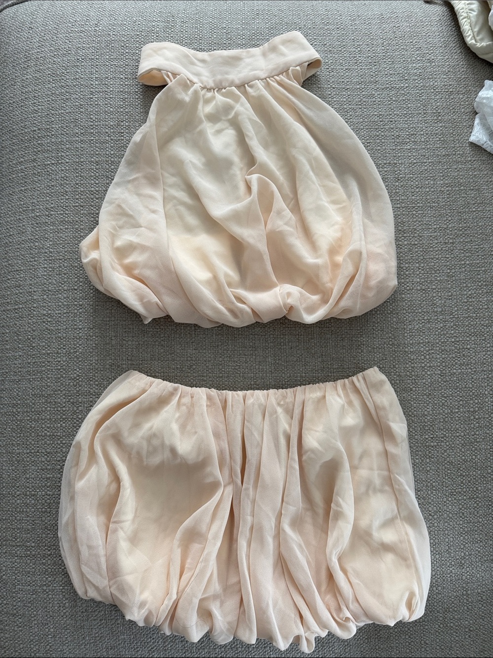 Women’s Mini Bubble Skirt in Soft Blush